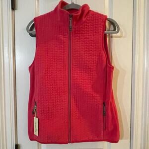 Tangerine Pink Fleece Vest - NWT - M